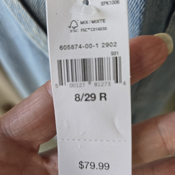 GAP - BAGGY- Women's Blue Wide-Leg Jeans- SIZE 8/29R NWT - Picture 5 of 5